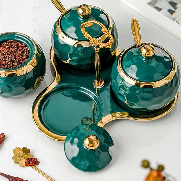 ظروف سرامیکی و پذیرایی سبز