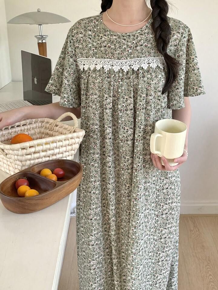 مدل پیراهن نخی برای منزل