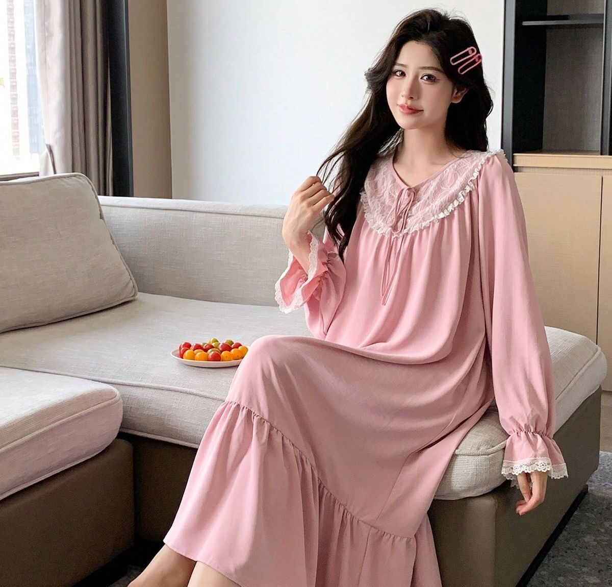 مدل پیراهن نخی برای منزل