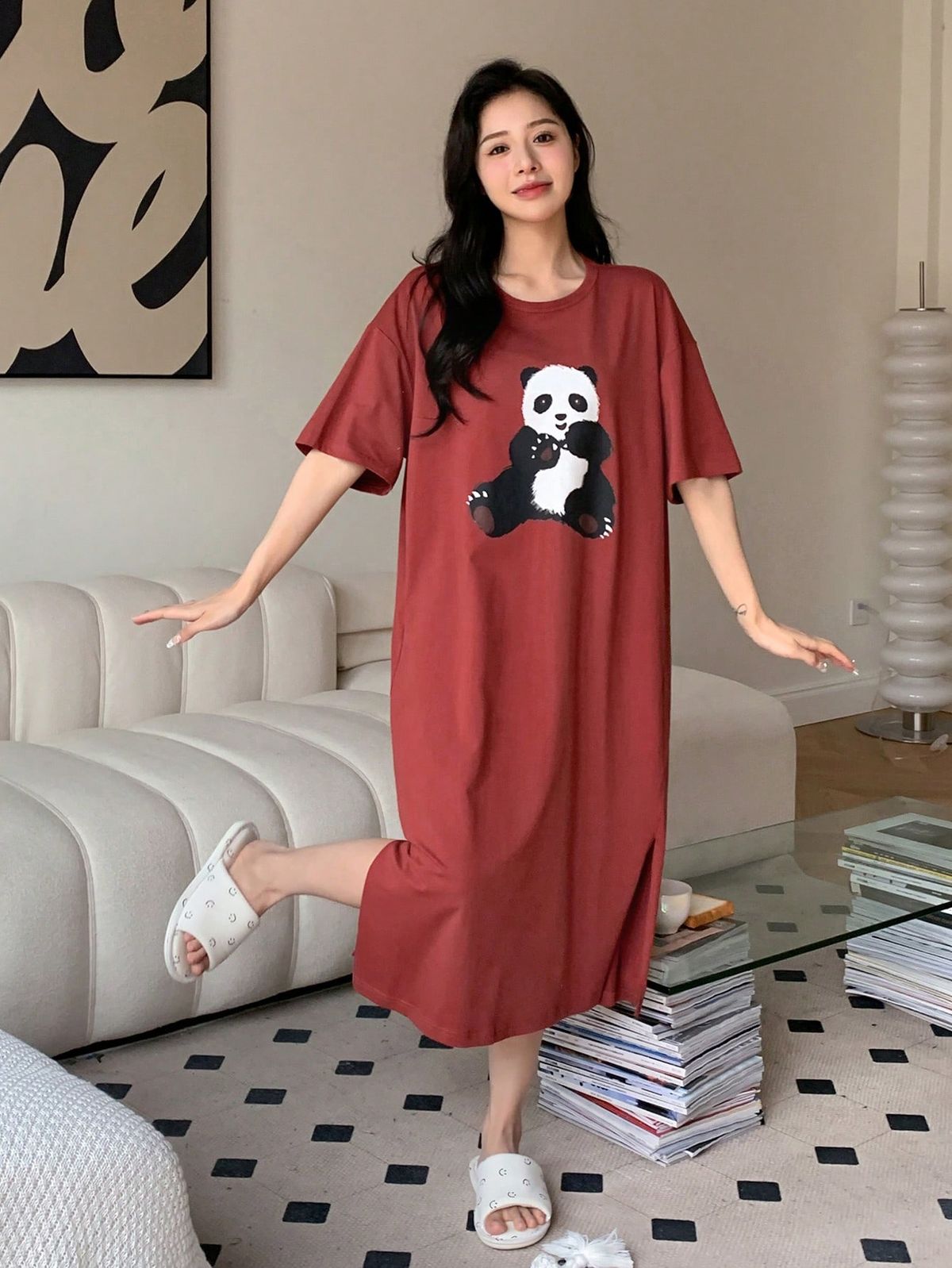 مدل پیراهن نخی برای منزل