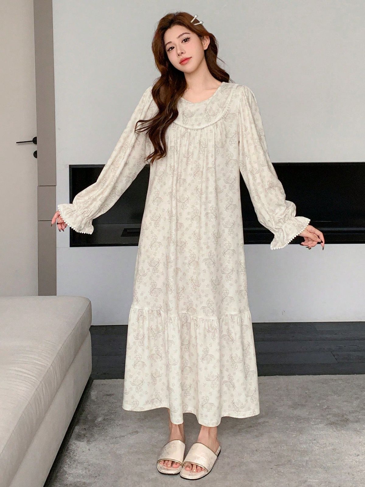 مدل پیراهن نخی برای منزل