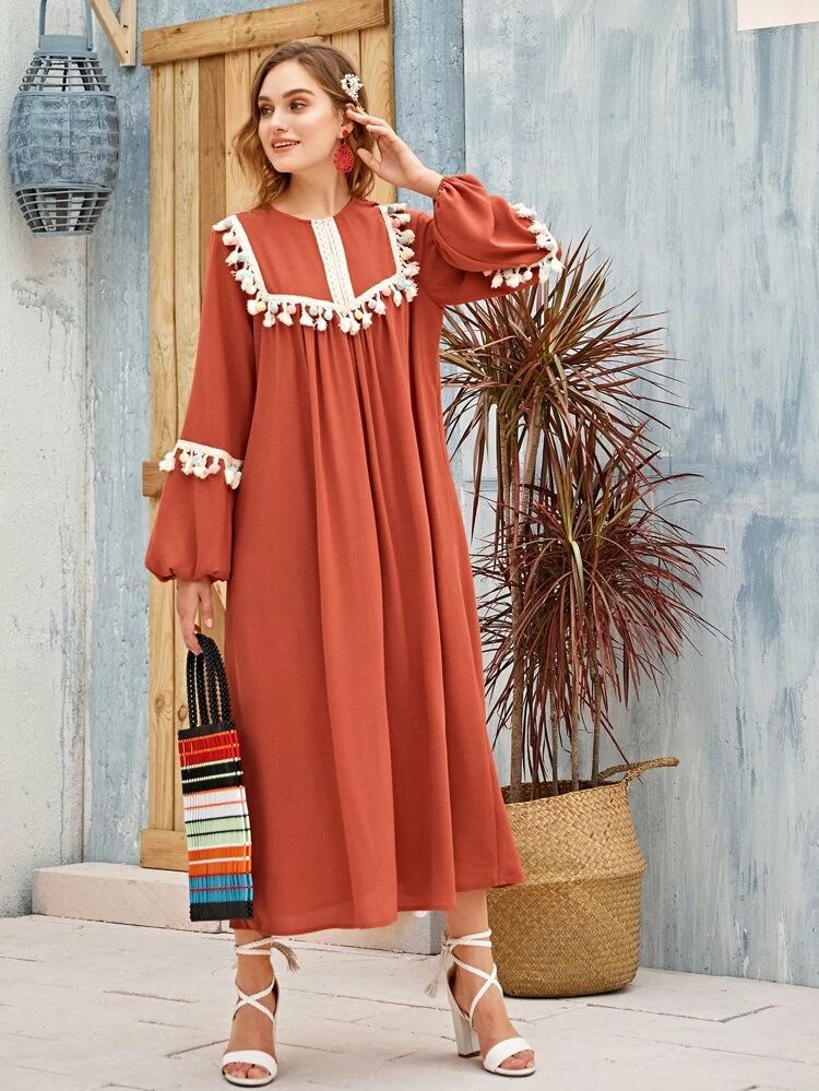 مدل پیراهن نخی برای منزل