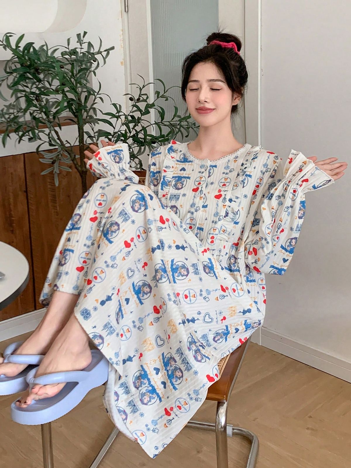 مدل پیراهن نخی برای منزل