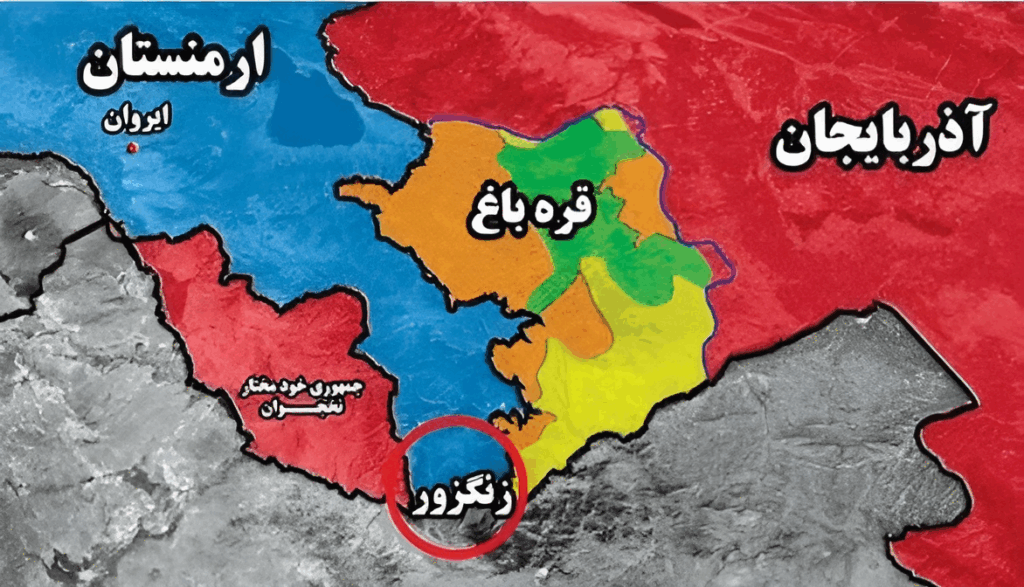 نقشه کریدور زنگزور 