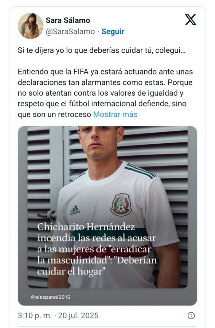 توییت همسر ایسکو در پاسخ به چیچاریتو 