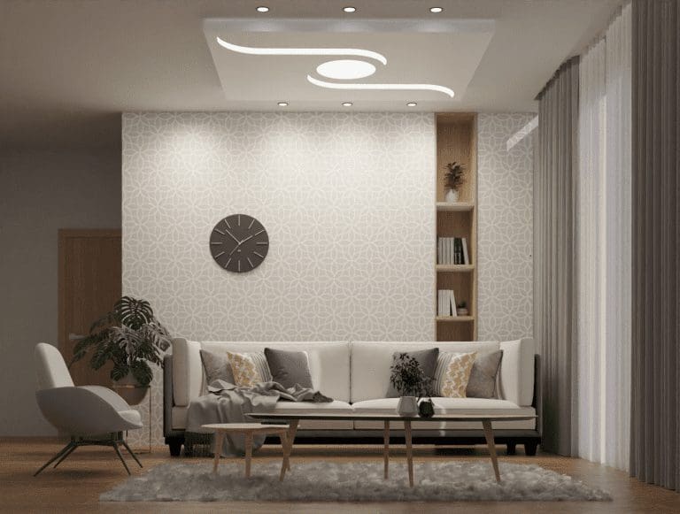 سقف کاذب ساده و شیک برای پذیرایی