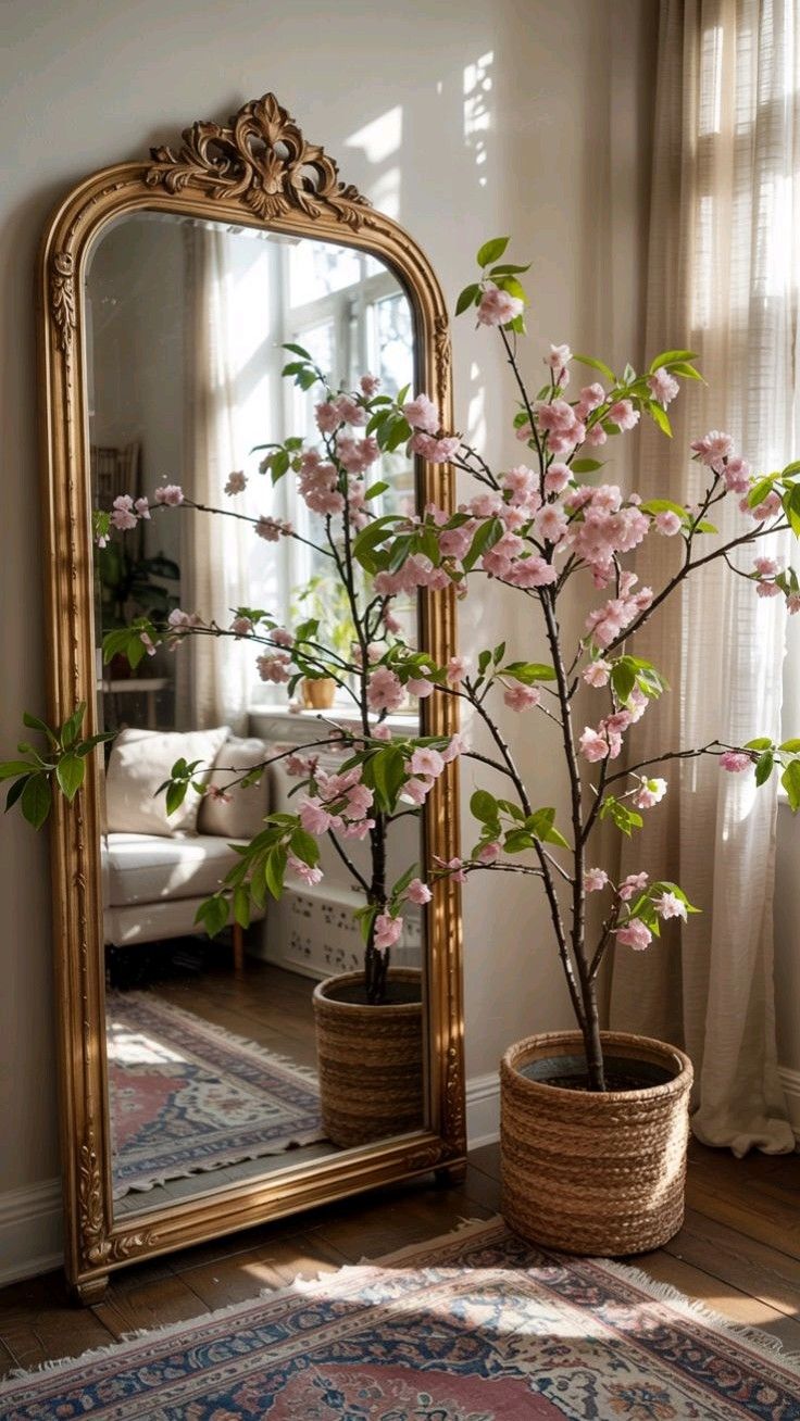 آینه قدی چوبی