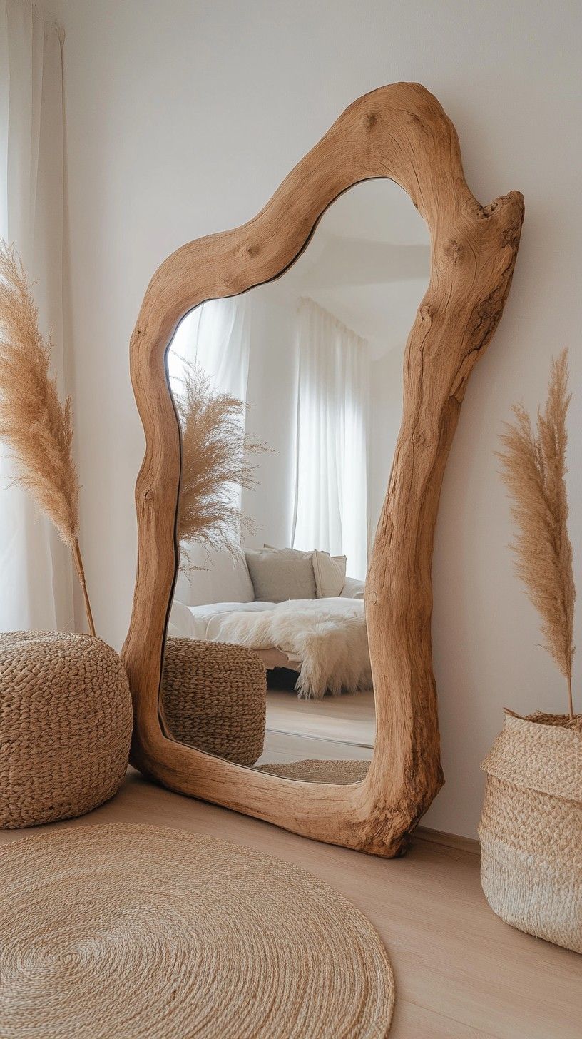آینه قدی چوبی