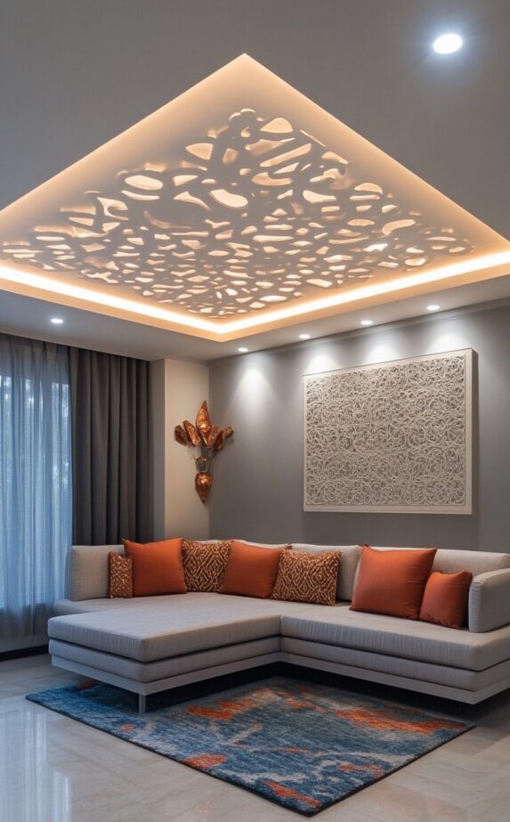 سقف کاذب ساده و شیک برای پذیرایی