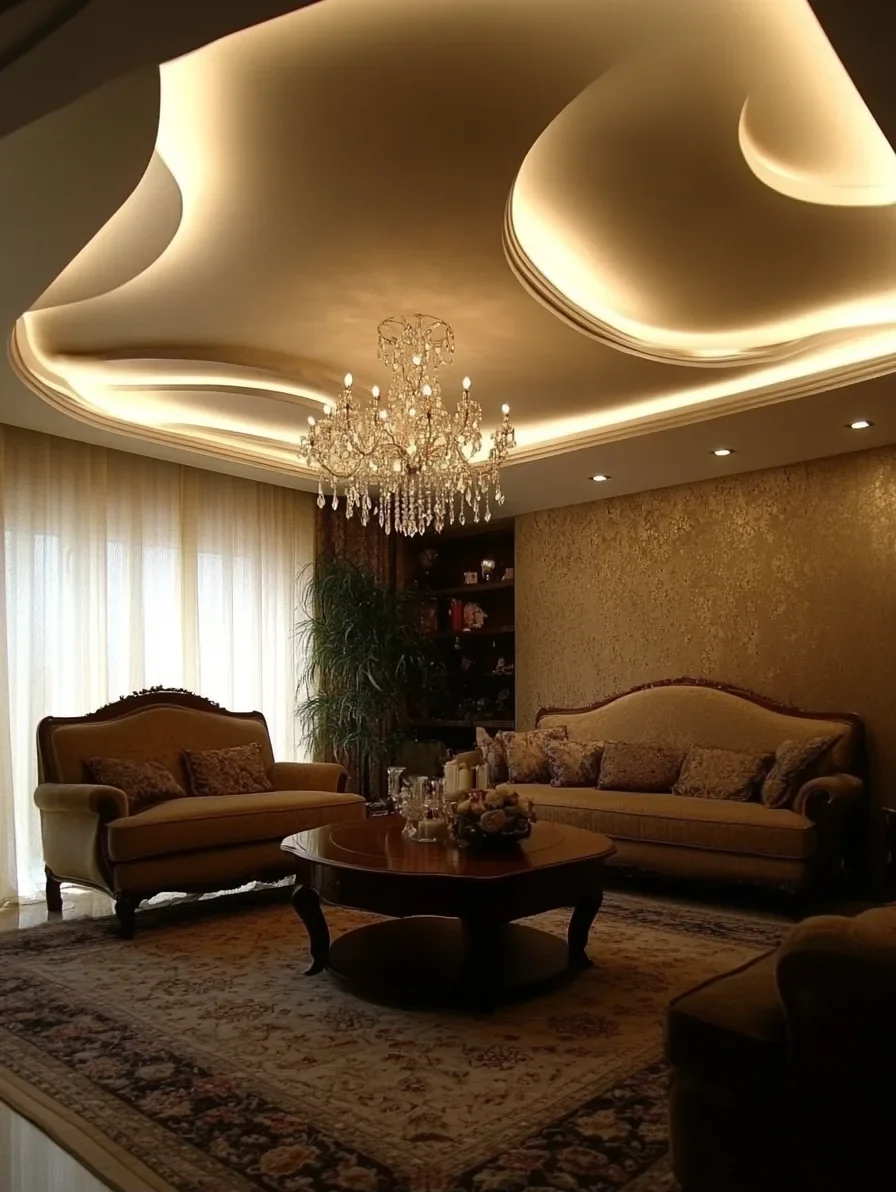 سقف کاذب ساده و شیک برای پذیرایی