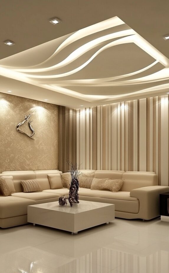 سقف کاذب ساده و شیک برای پذیرایی