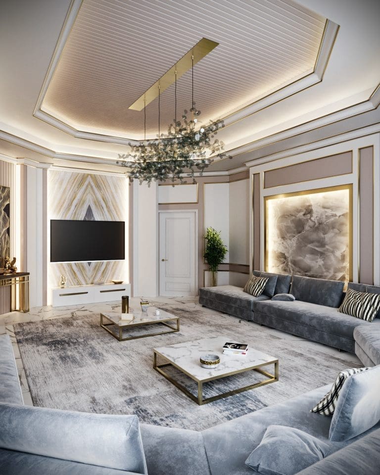 سقف کاذب ساده و شیک برای پذیرایی