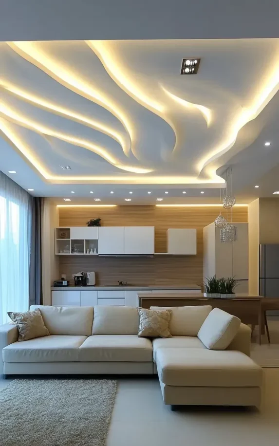 سقف کاذب ساده و شیک برای پذیرایی
