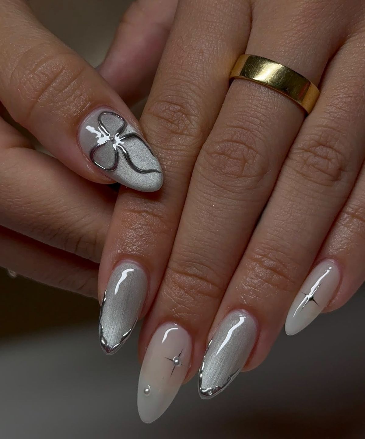 مدل ناخن کروم جواهری