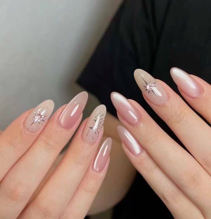 مدل ناخن کروم جواهری