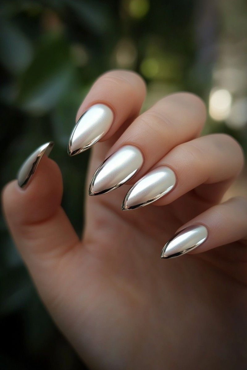 مدل ناخن کروم جواهری