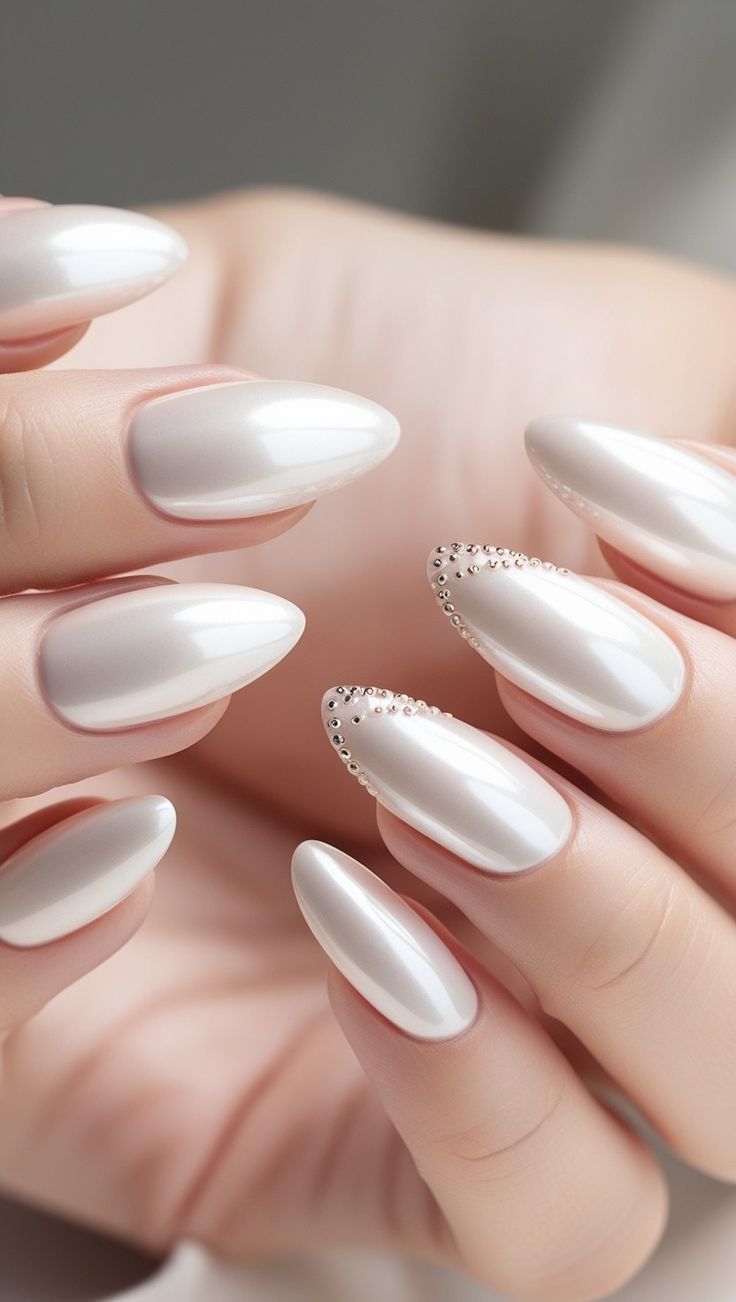 مدل ناخن کروم جواهری