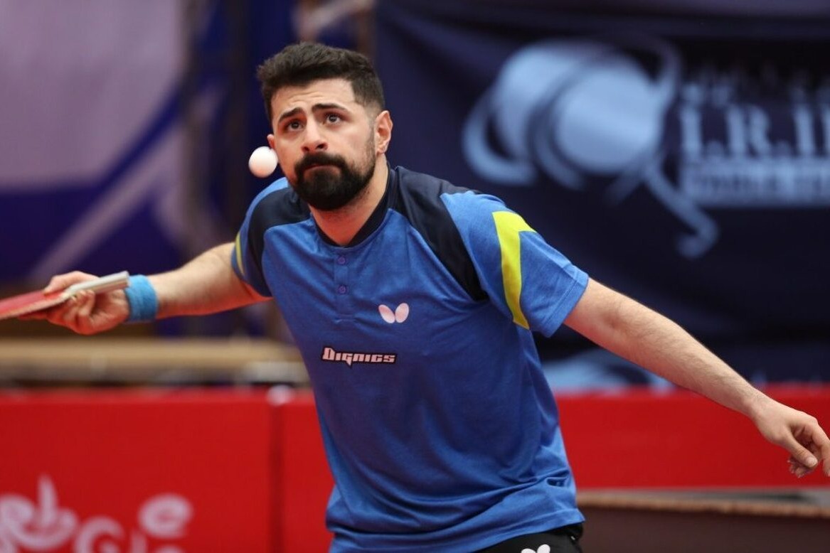 نیما عالمیان ملی‌پوش تنیس روی میز ایران- بازی نیما عالمیان

