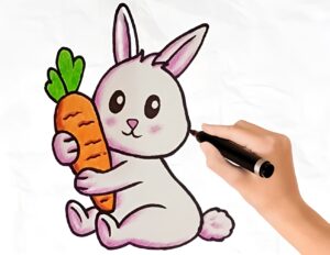 نقاشی خرگوش برای کلاس سوم