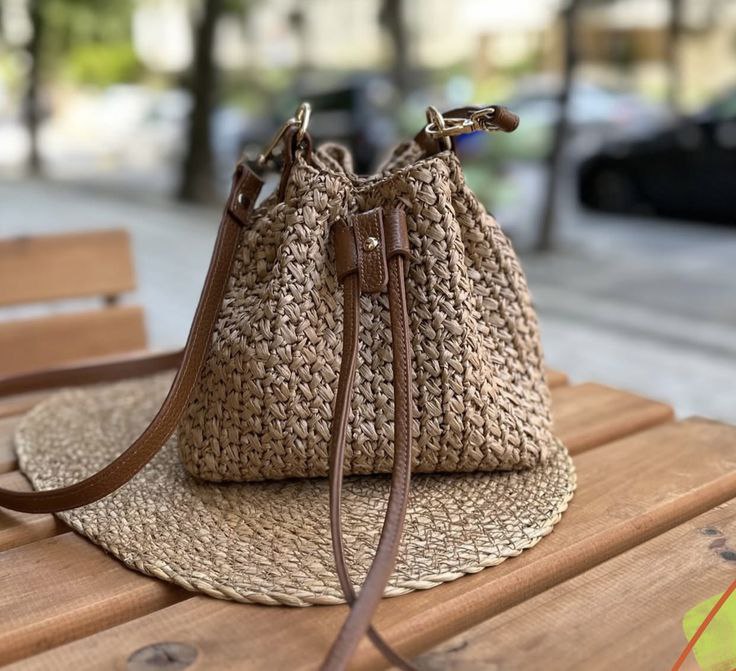 مدل کیف حصیری با نخ رافیا