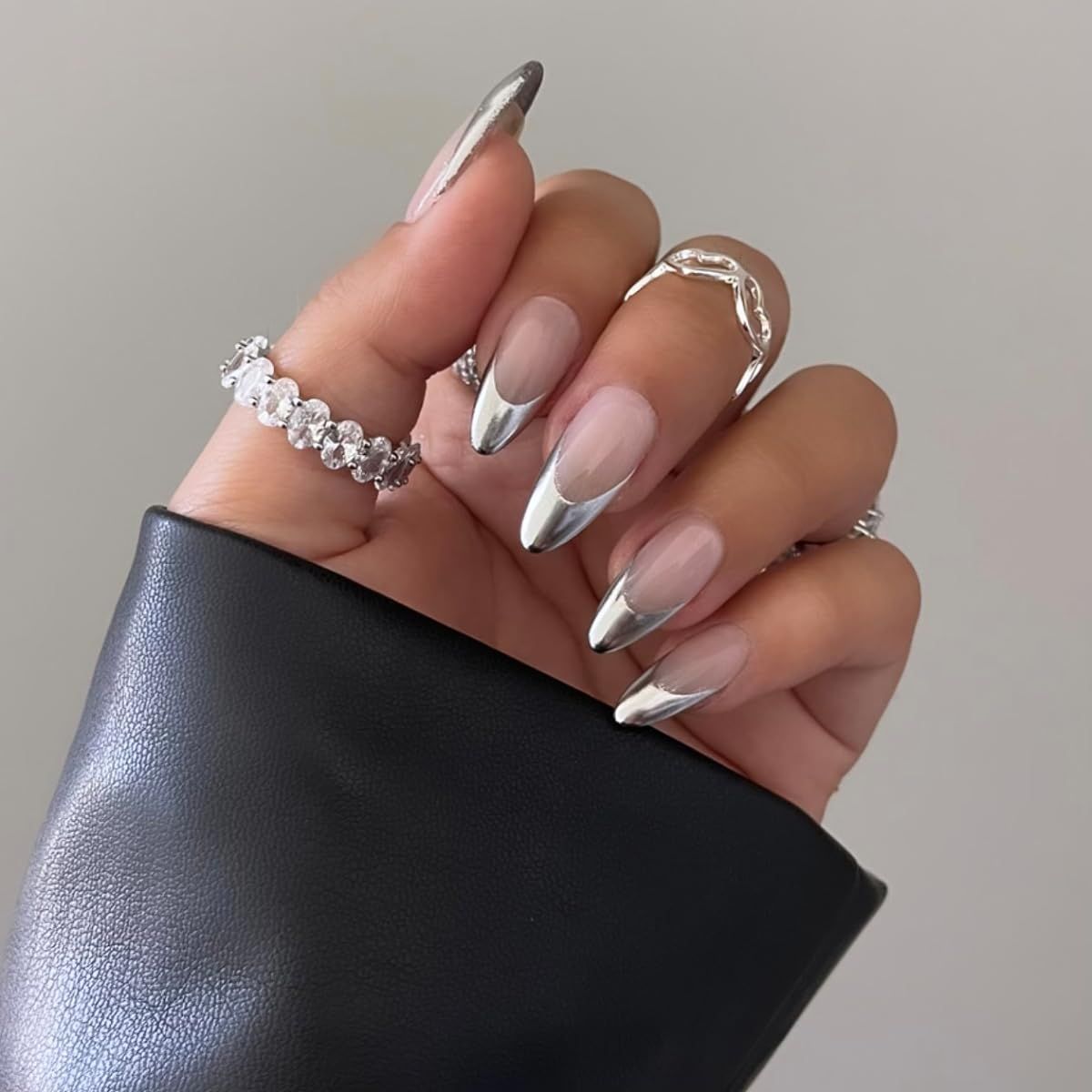 فرنچ با متال ژل نقره ای