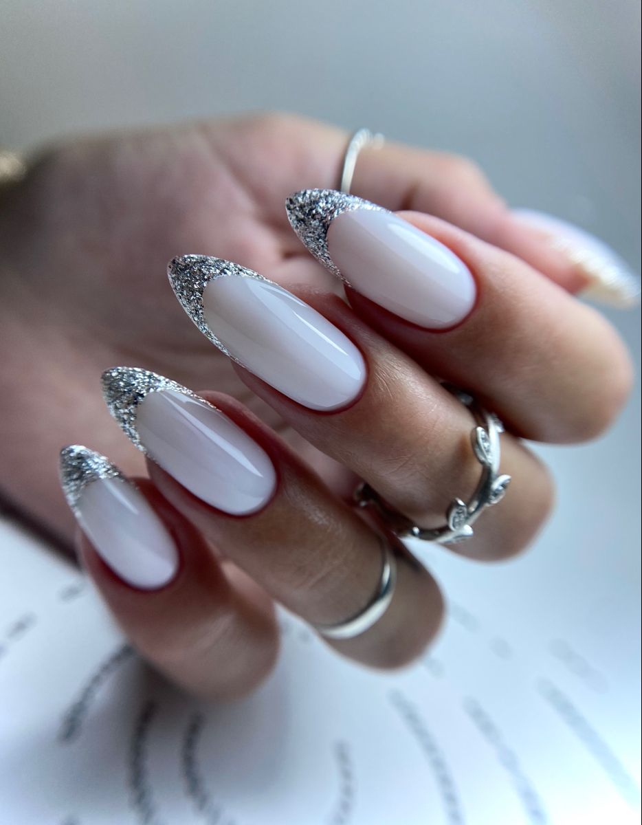 فرنچ با متال ژل نقره ای