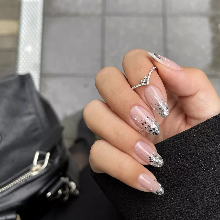 فرنچ با متال ژل نقره ای