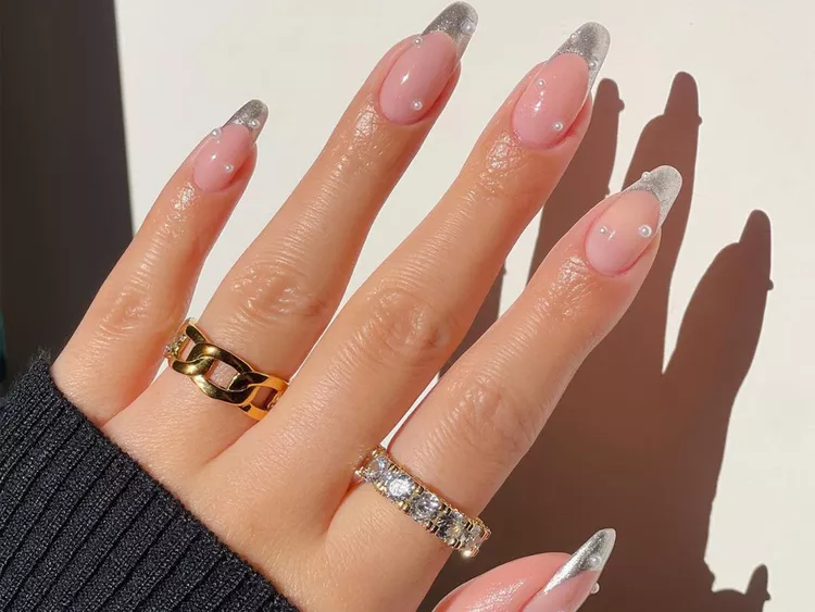فرنچ با متال ژل نقره ای