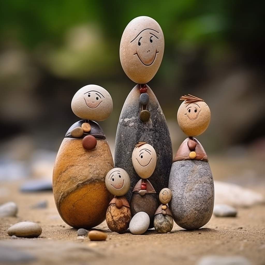 دکوری با نقاشی روی سنگ