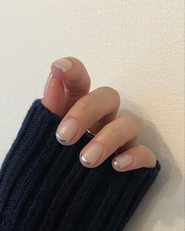 فرنچ با متال ژل نقره ای