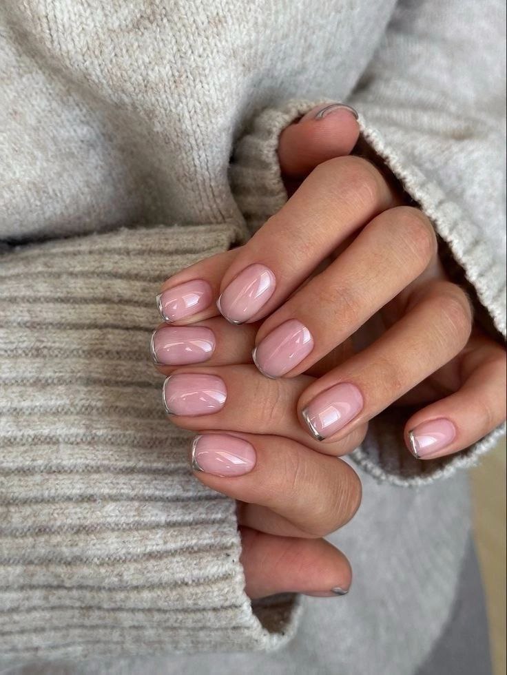 فرنچ با متال ژل نقره ای