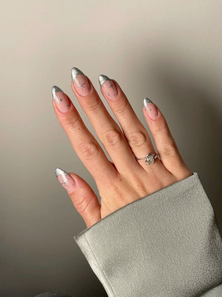 فرنچ با متال ژل نقره ای