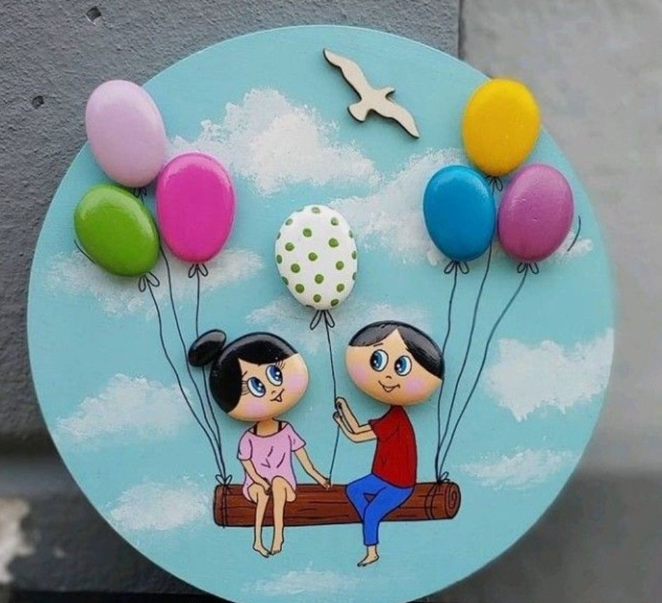 دکوری با نقاشی روی سنگ