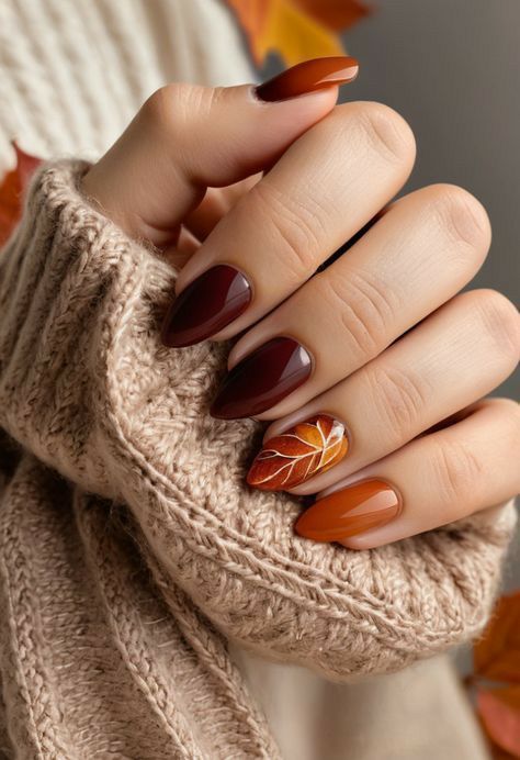 طراحی لاک ناخن قهوه ای شکلاتی