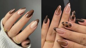 لاک ناخن قهوه‌ای شکلاتی ترند جدید