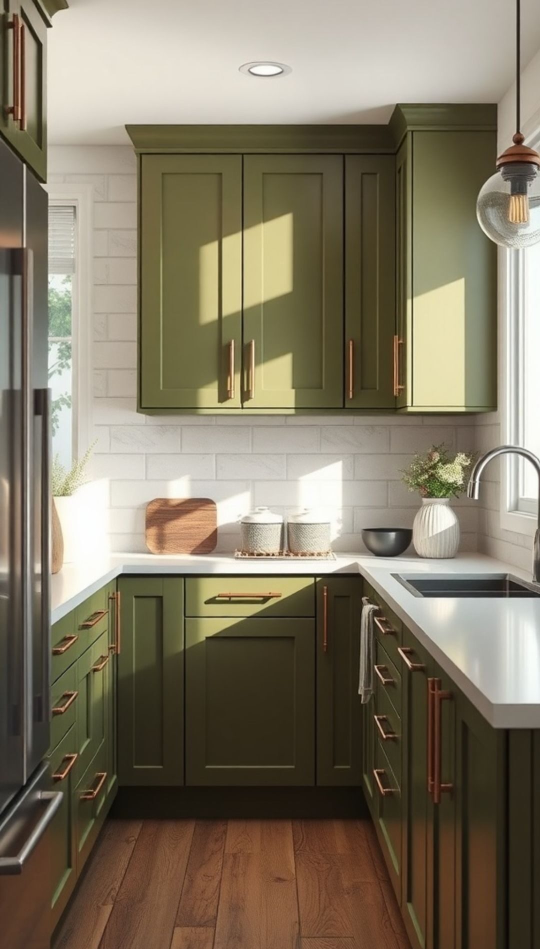 کابینت آشپزخانه سبز ماچا