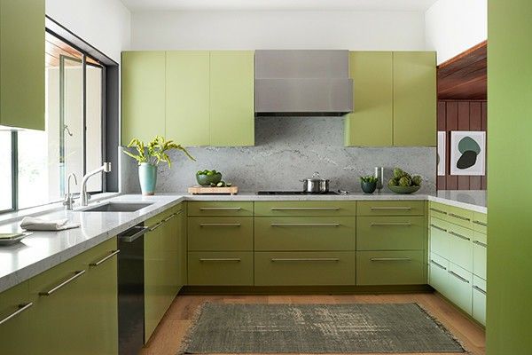 کابینت آشپزخانه سبز ماچا