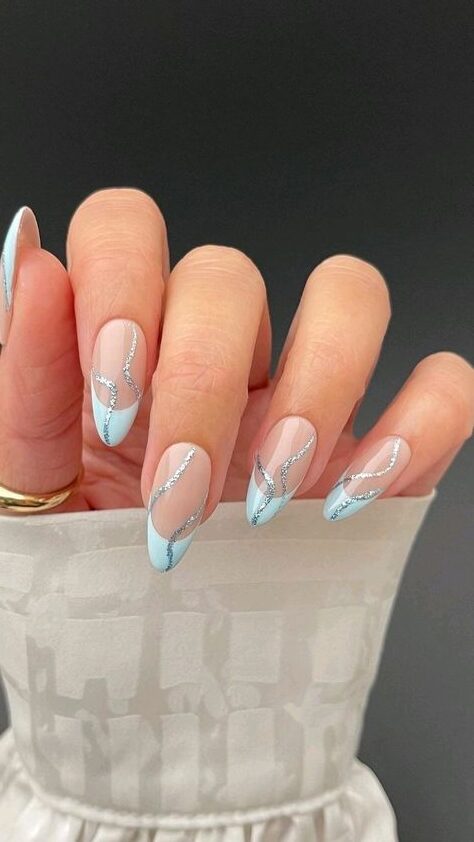 مدل لاک ناخن آبی دریایی
