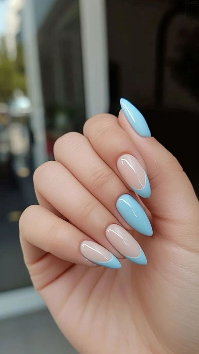 مدل لاک ناخن آبی دریایی