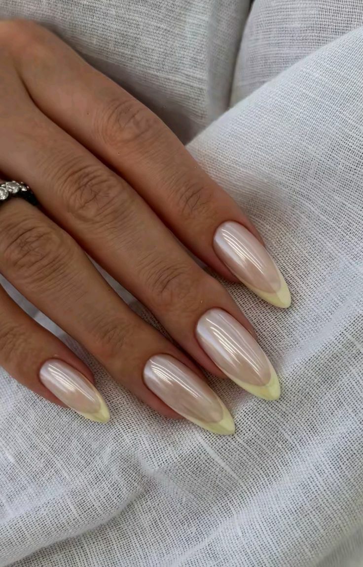 فرنچ کروم زرد کره ای 