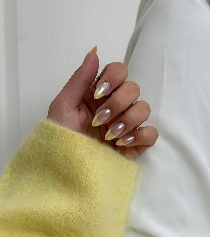 فرنچ کروم زرد کره ای 