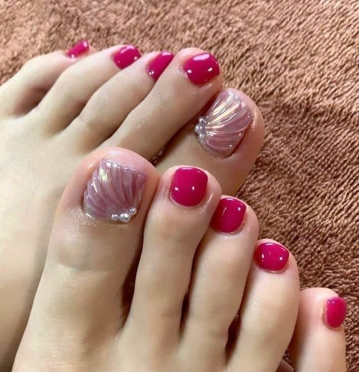 لاک ناخن پا سه بعدی