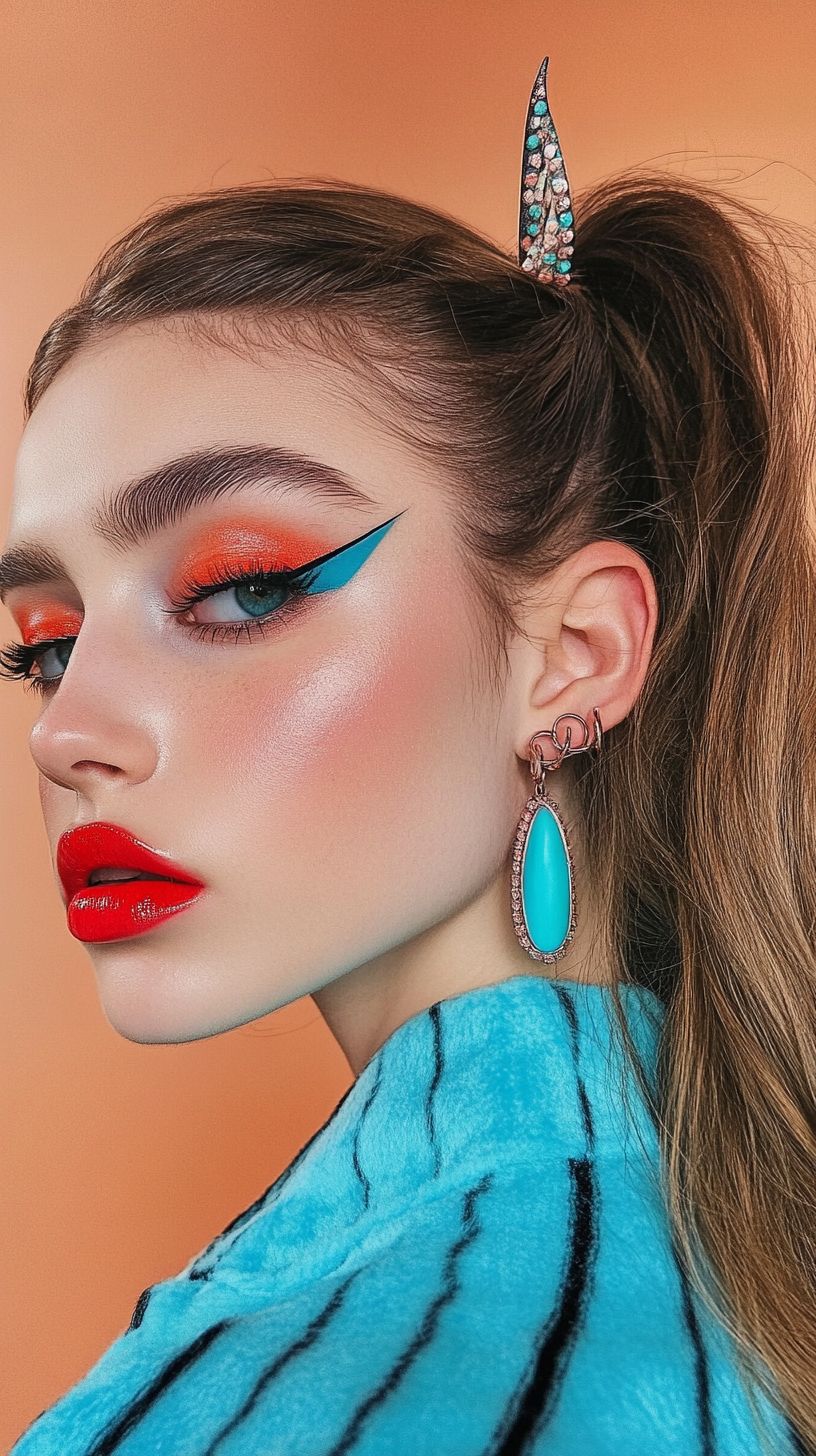 میکاپ رنگی فانتزی عروسکی با رنگهای پاستلی