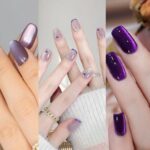 مدل لاک ژل آیس بنفش جدید