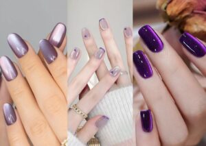 مدل لاک ژل آیس بنفش جدید