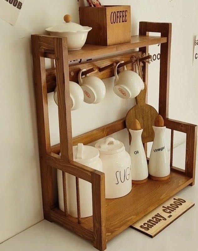 چیدمان روی کابینت آشپزخانه