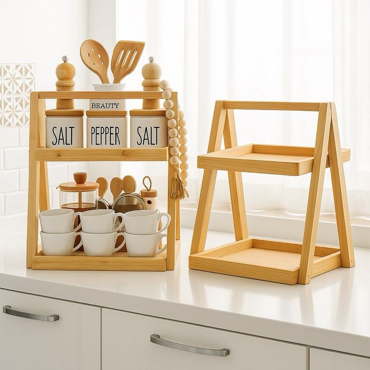 چیدمان روی کابینت آشپزخانه
