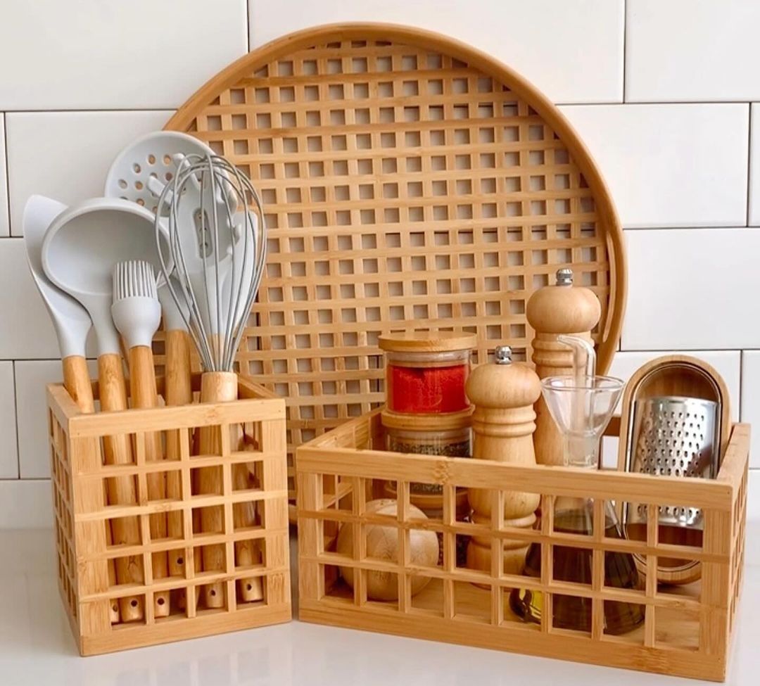 چیدمان روی کابینت آشپزخانه