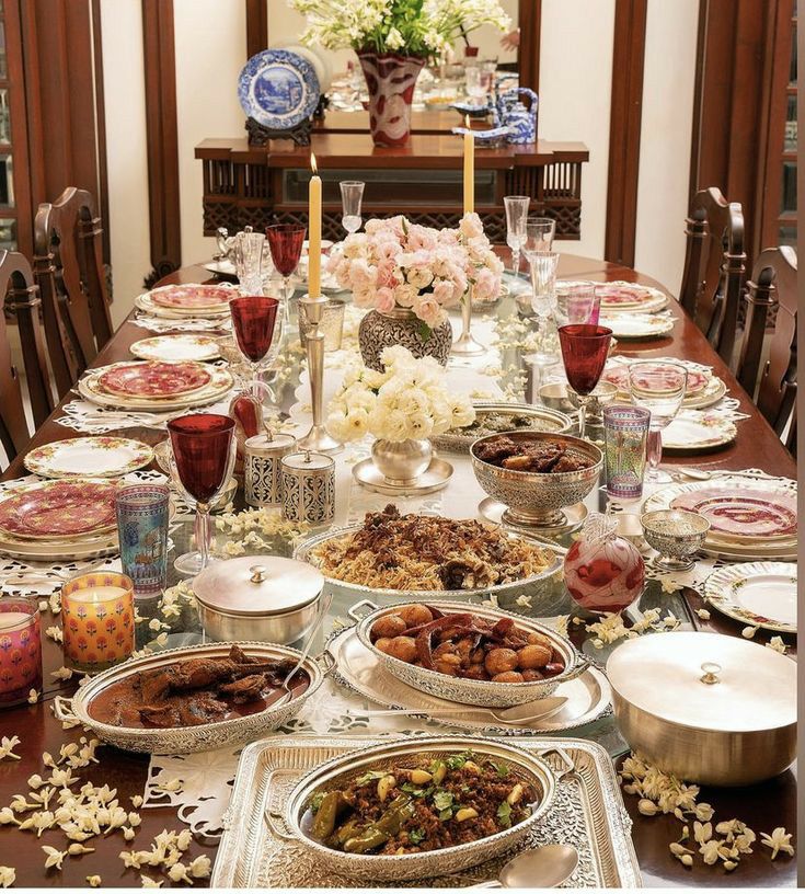 چیدمان  میز شام لاکچری