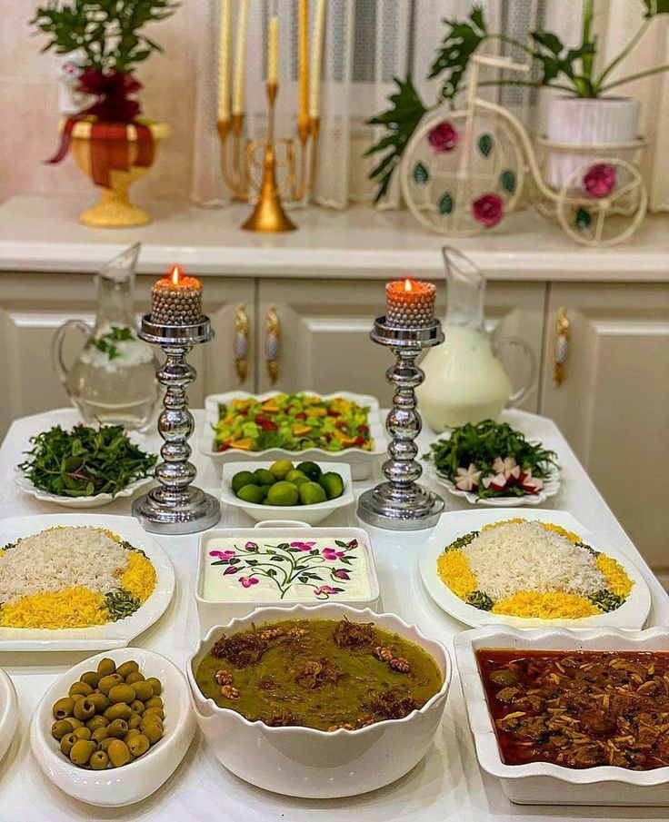 چیدمان  میز شام لاکچری